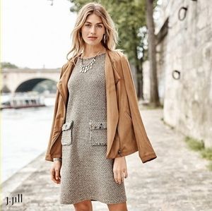 COPY - J. Jill Petite Sleeveless Tweed Knit Dress in Butterscotch